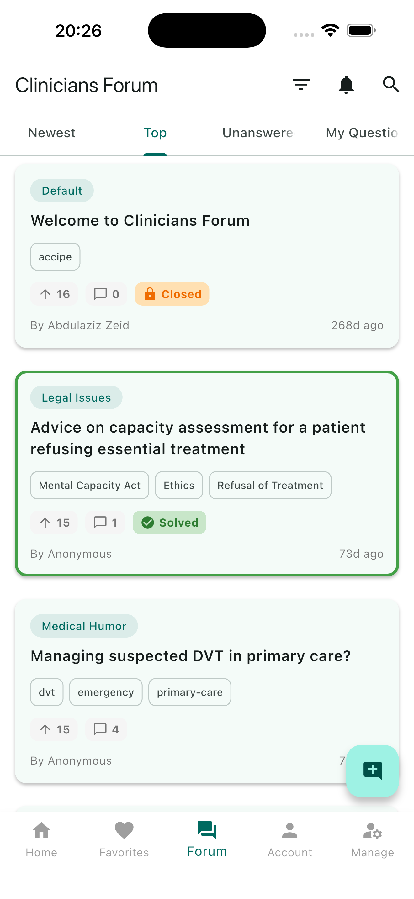 Clinicians Forum
