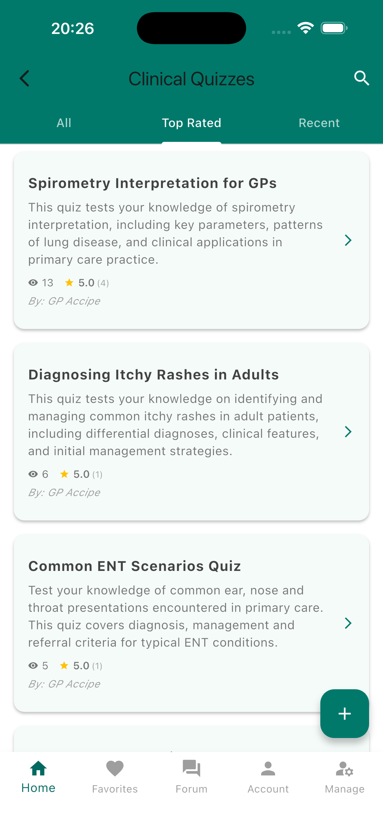 Clinical quizzes