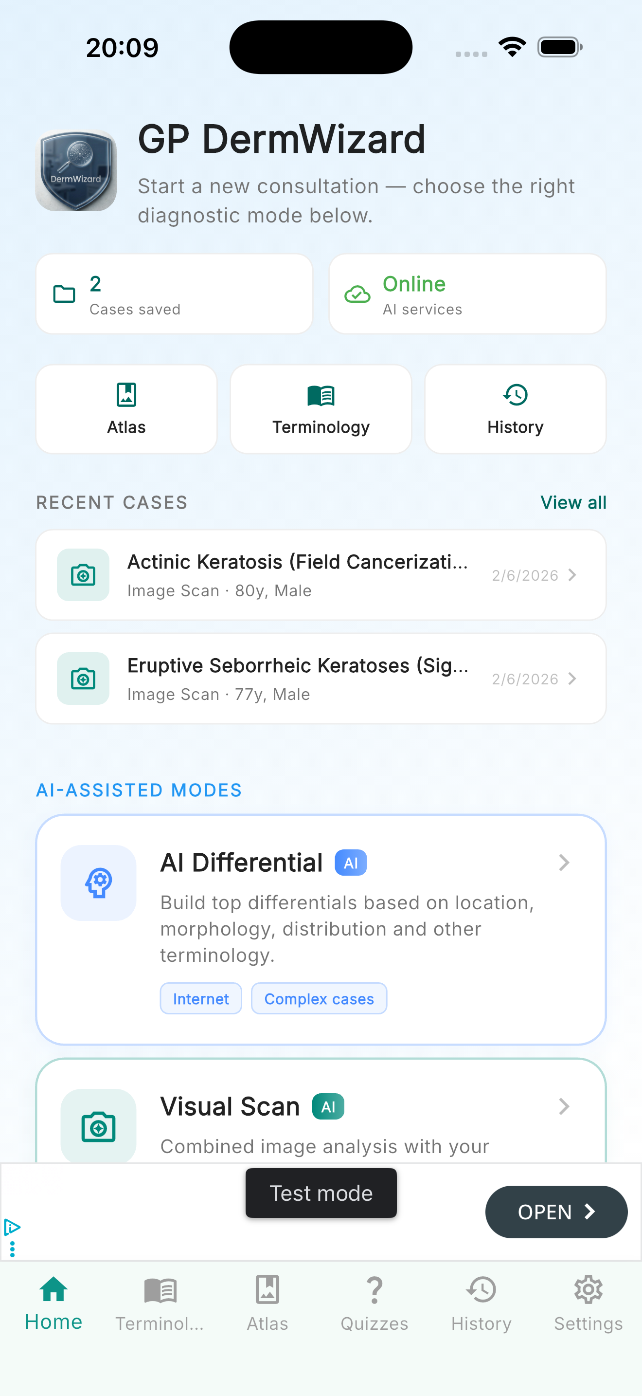DermWizard app screenshot