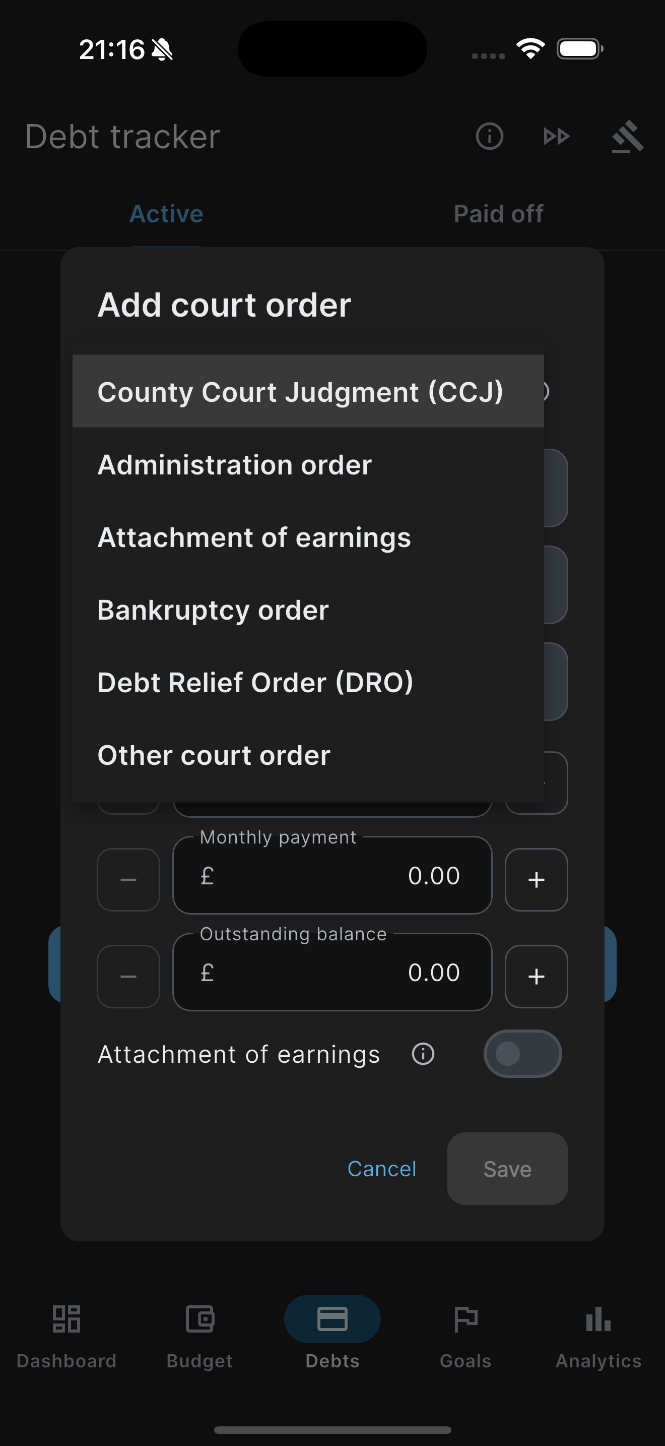 Add court order