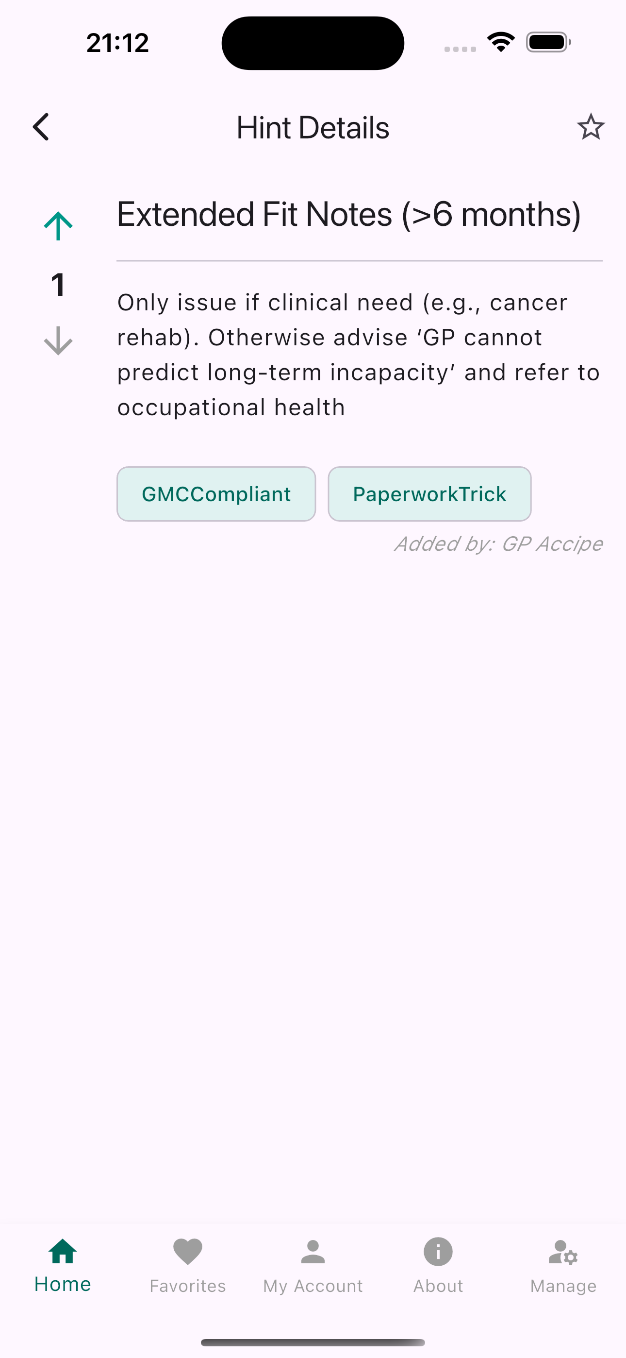 Community voting interface